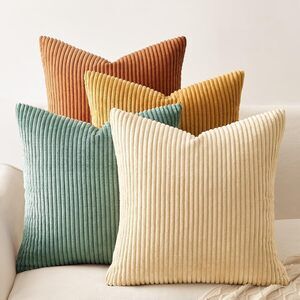 Decorative Throw Pillow Covers Cushion Cases, Set of 4 Soft Velvet